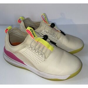 Clove Classic Nursing Sneaker Tan Pink Yellow Women's Size 7 Healthcare Shoe EUC